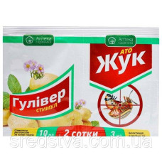 АТО Жук 3мл трьохкомпонентний інсектицид+Гулівер10мл стимулятор росту//10л/2сот Укравіт