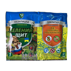 Зелений Щит від попелиці та білокрилки Інсектицид 3г+ Прилипач 12мл/10л/2-3сот, Агромаксі