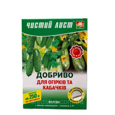 Чистий Лист 300г/250л Добриво для огірків та кабачків, Квітофор