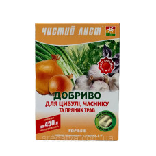 Чистий Лист 300г/450л Добриво для цибулі, часнику та пряних трав, Квітофор